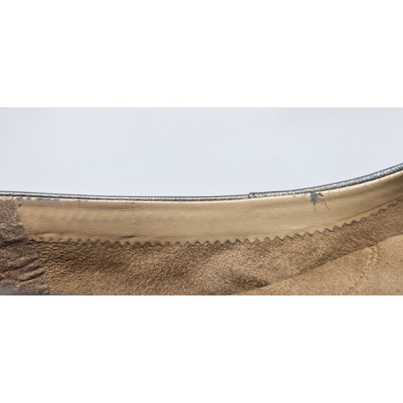 Aerosoles Beckon Metallic Blue & Gold Bow Leather Flats Women US 9.5M Cap Toe - Picture 16 of 16